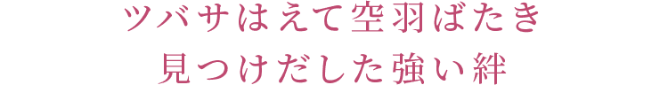 ツバサはえて空羽ばたき見つけだした強い絆