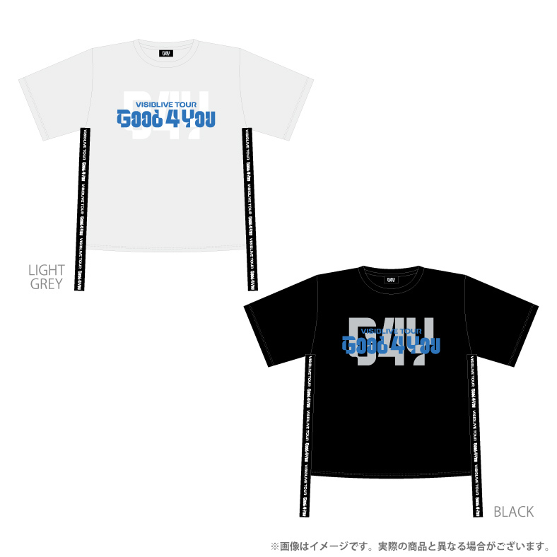 【G4Y】Lサイズ　サイドロゴテープ　ビッグシルエットTシャツ(黒)